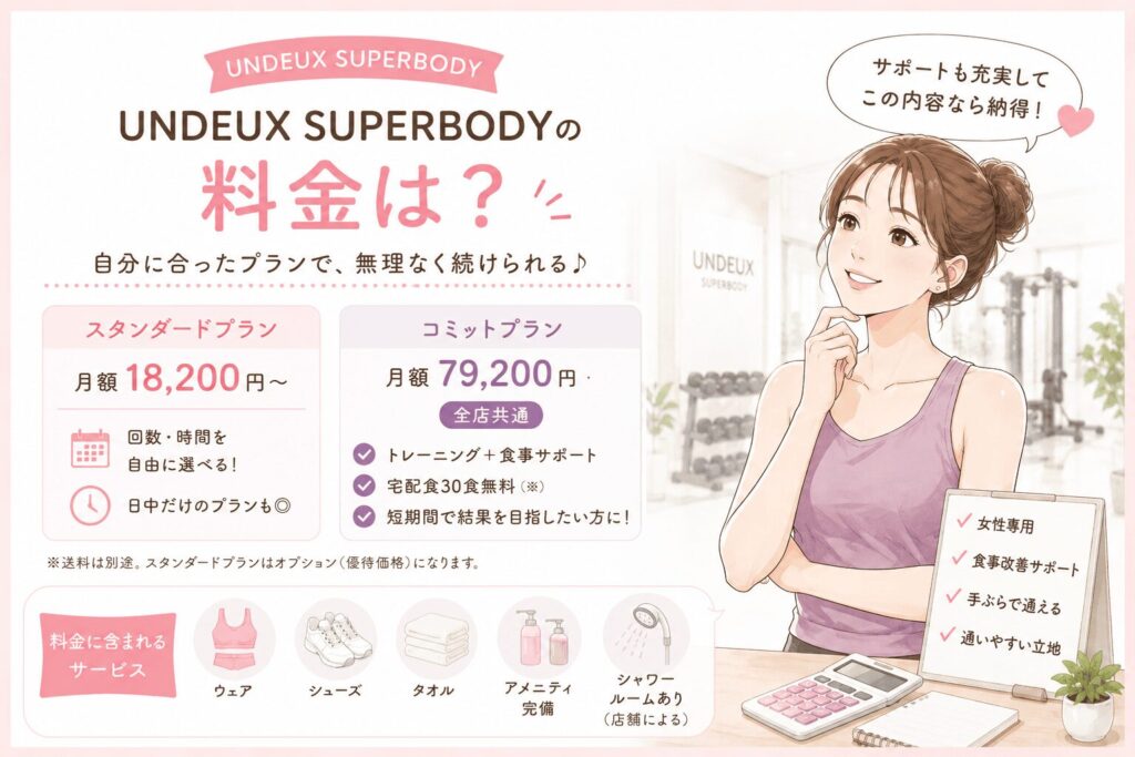 UNDEUX SUPERBODY　料金

