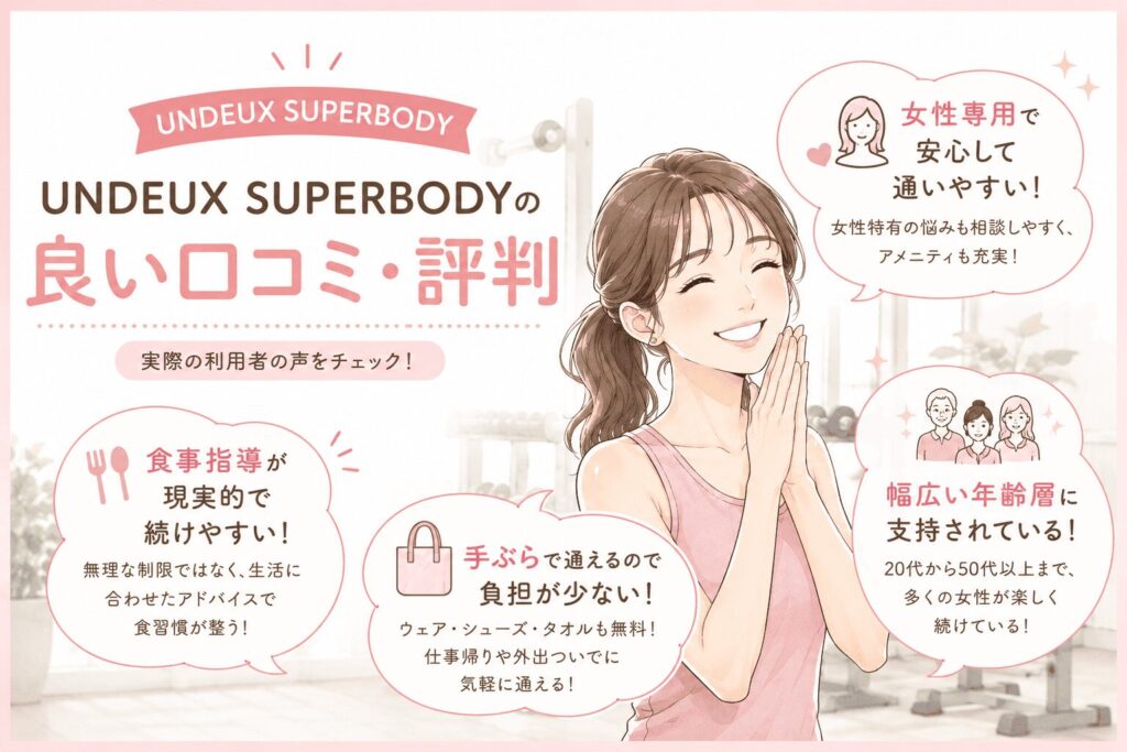 UNDEUX SUPERBODYの良い口コミ・評判
