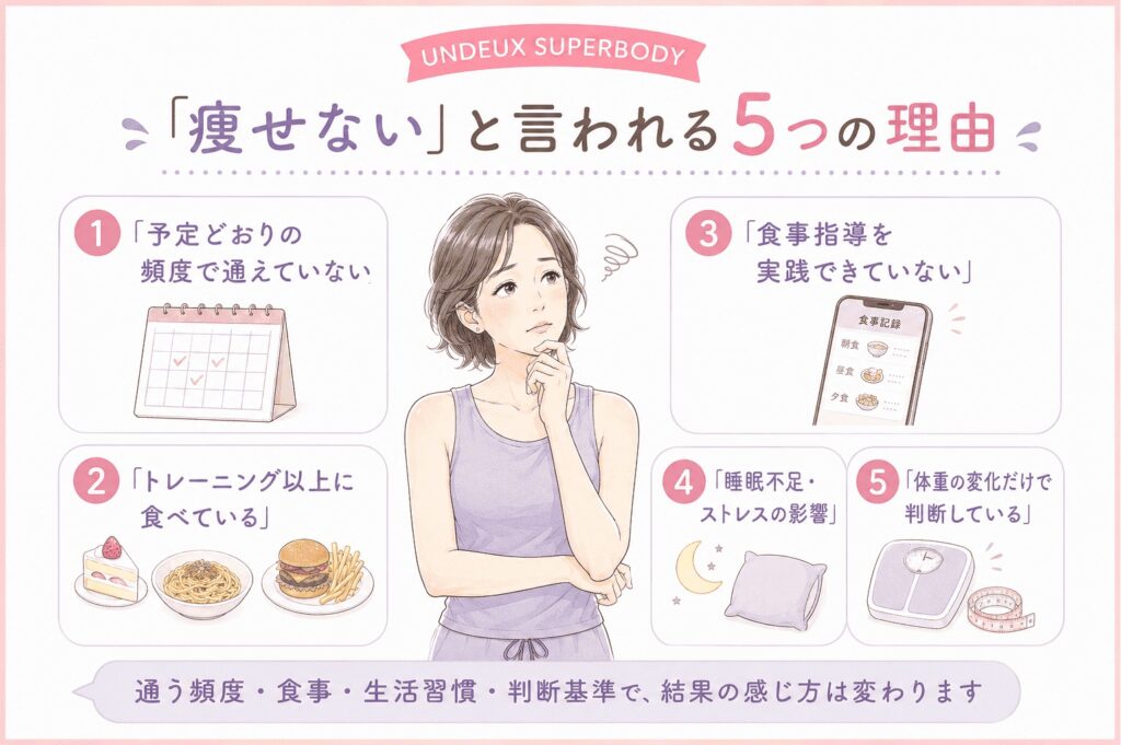 「痩せない」と言われる5つの理由