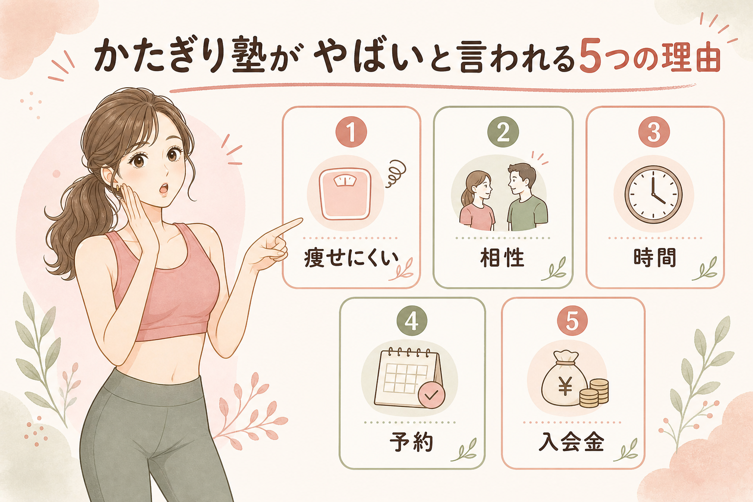 かたぎり塾がやばいと言われる5つの理由をまとめた図解