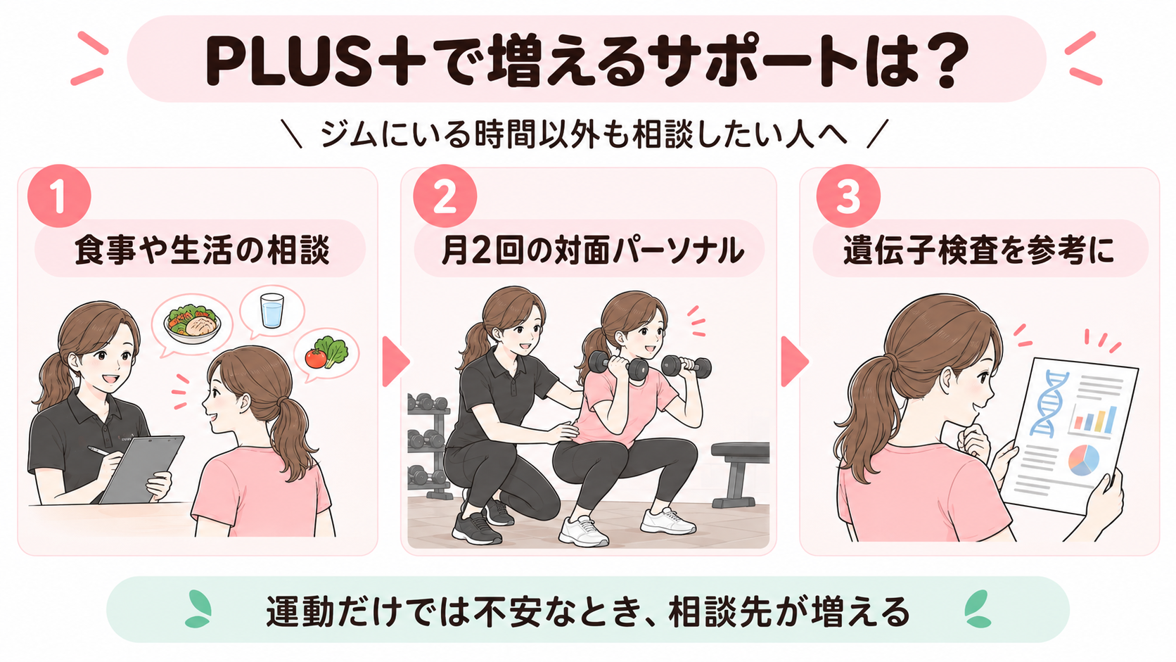 PLUS＋で増えるサポート