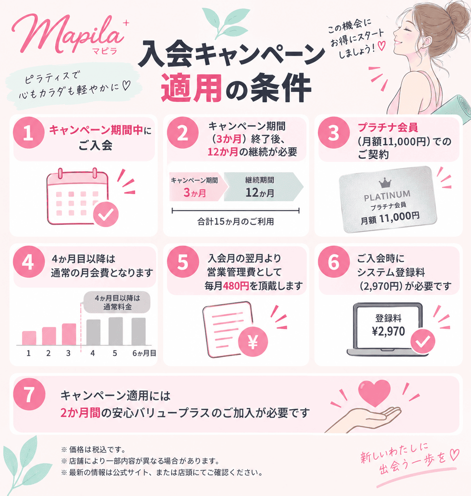 マピラ 入会キャンペーン 適用条件