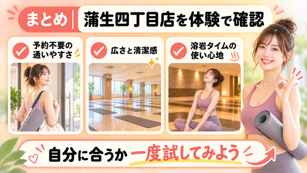 カルド蒲生四丁目店を体験で確認したいポイント